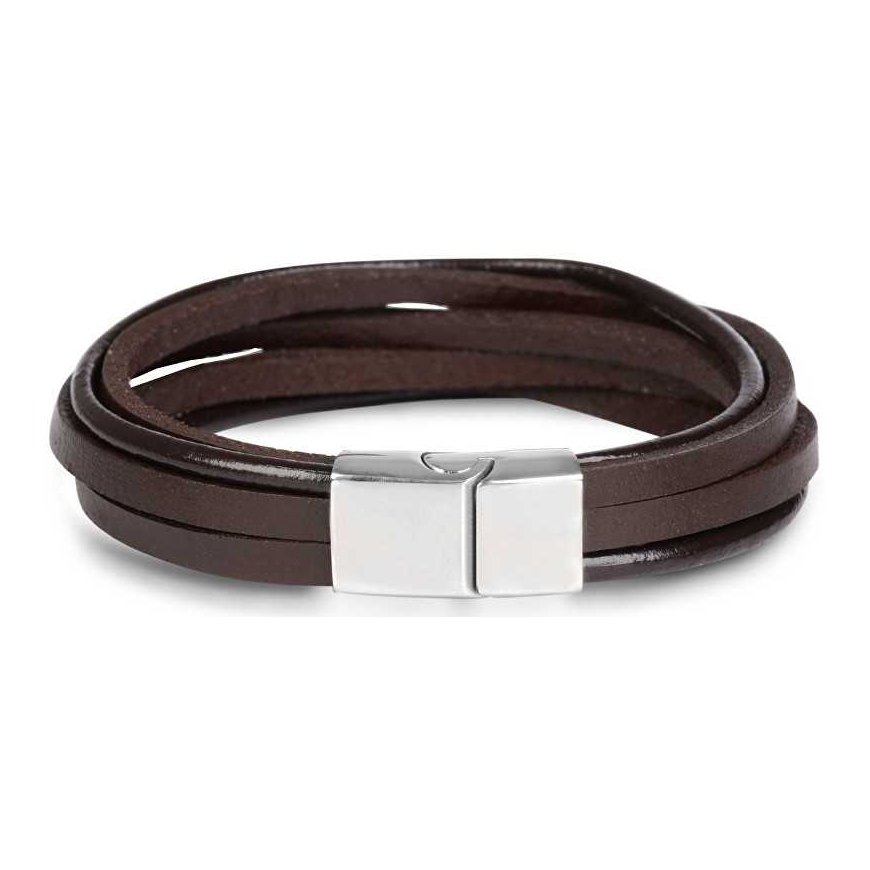 Troli Brown leather bracelet Leather