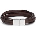 Troli Brown leather bracelet Leather Troli Brown leather bracelet Leather