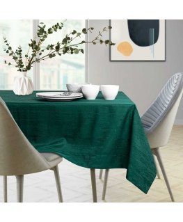 AmeliaHome Tablecloth AH VESTA MARKET HMD BOTTLEGREEN 140x220