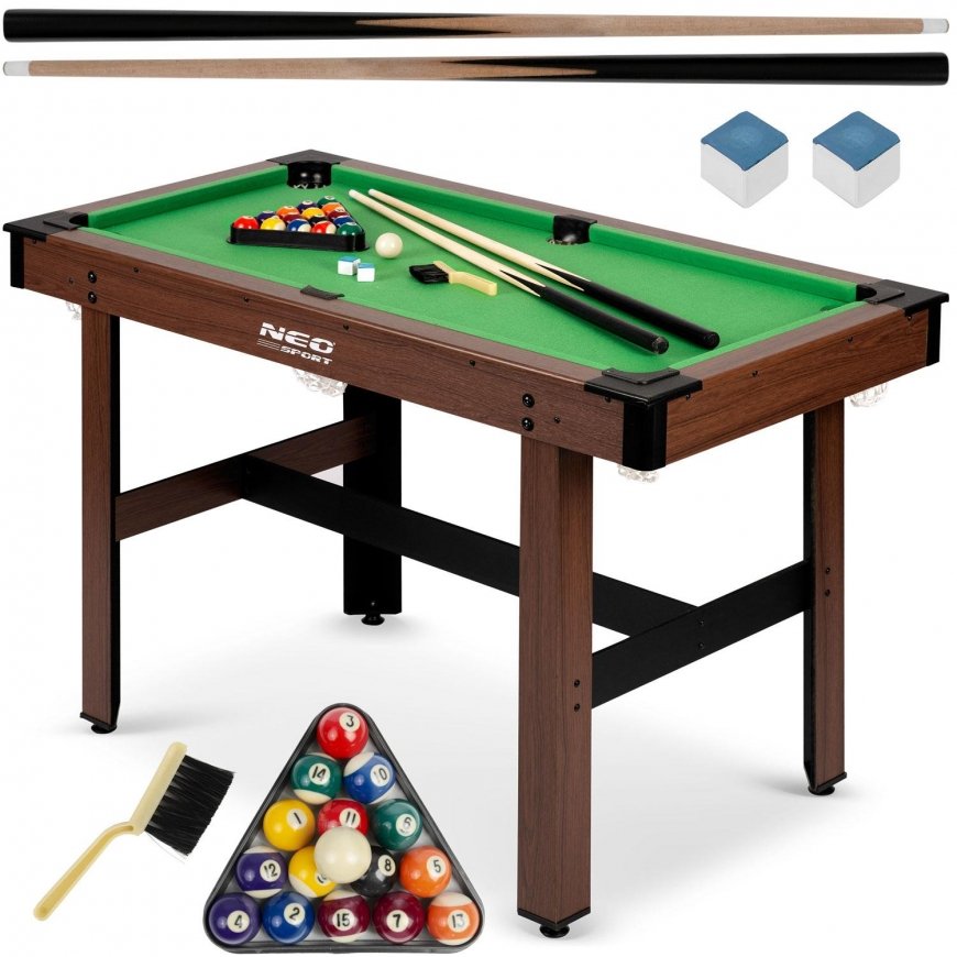 Neo-Sport Biliardo stalas 122 x 61 x 76 cm NS-807 tamsiai rudas – 2