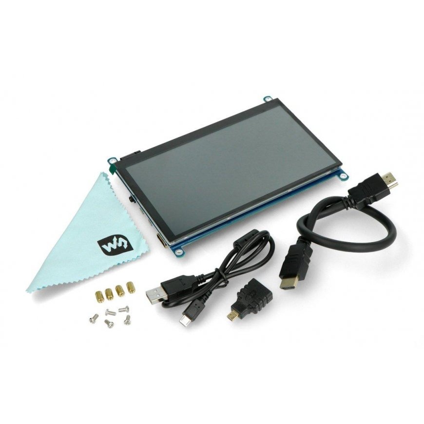 Touchscreen, capacitive QLED Quantum Dot 7" 1024x600px, Waveshare 18625 – 5