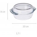 Bigbuy Cooking Ovenproof Dish with Lid with Lid Round 1.7L Pan Shape Bigbuy Cooking Ovenproof Dish with Lid with Lid Round 1.7L Pan Shape