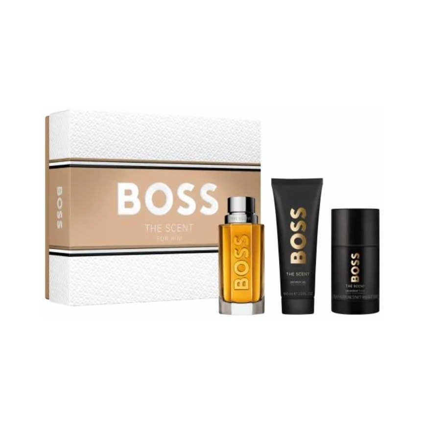 HUGO BOSS Boss The Scent set for men (EDT, 100 ml + shower gel, 100 ml + deodorant, 75 ml)