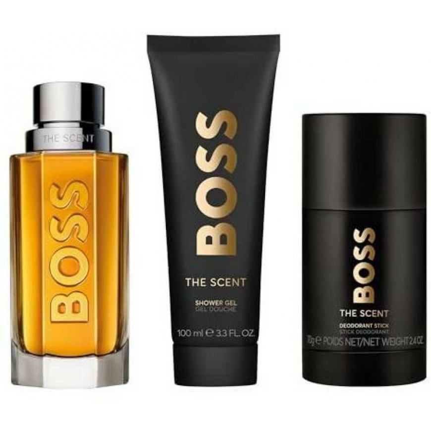 HUGO BOSS Boss The Scent rinkinys vyrams (EDT, 100 ml + dušo želė, 100 ml + dezodorantas, 75 ml) – 3