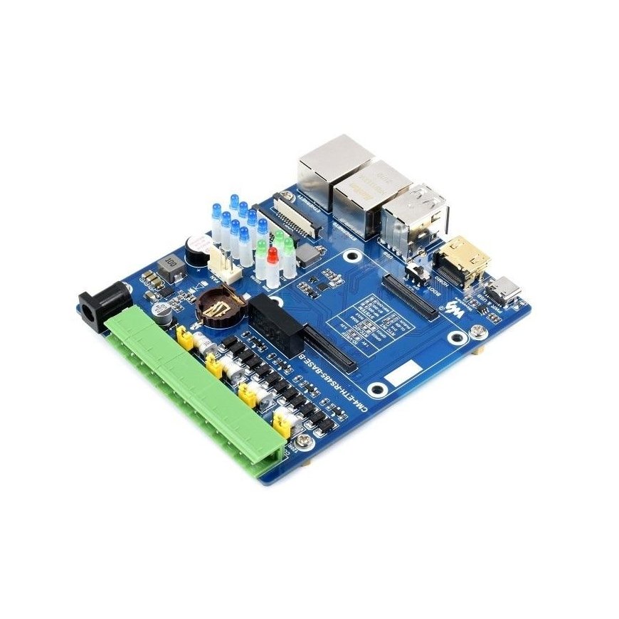 Dual ETH Quad RS485 Base Board (B) - Raspberry Pi Compute Module 4-pin expansion - Waveshare 2166 – 2