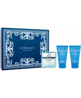 Versace Man Eau Fraiche Giftset for men (EDT, 50 ml + shower gel, 50 ml + aftershave balm, 50 ml)