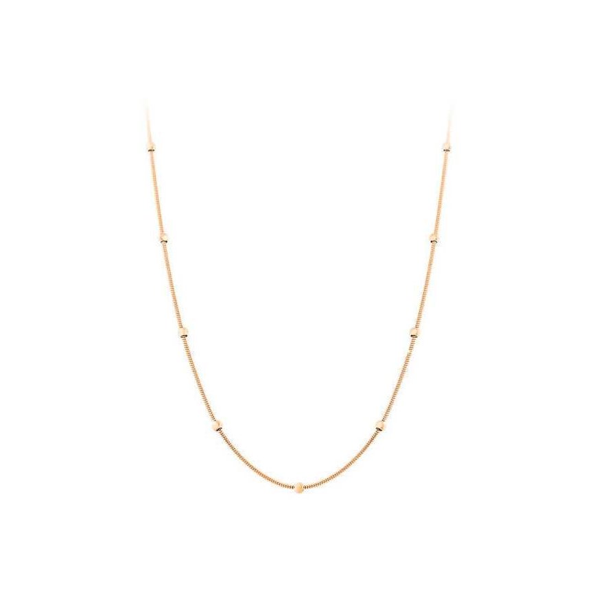 Troli Rose Gold Plated Ball Necklace