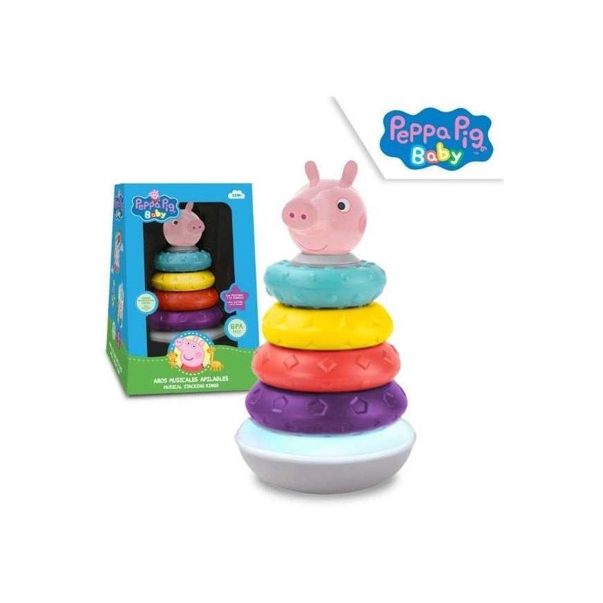 Astley Baker Davies Kids Euroswan - Addie Licensyjne Układanka piramidka su efektami szękowymy - Świnka Peppa