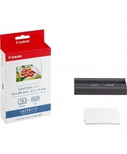 Canon KC-18IF Colour Ink + 54 x 86 mm Sticker Paper Set, 18 Sheets