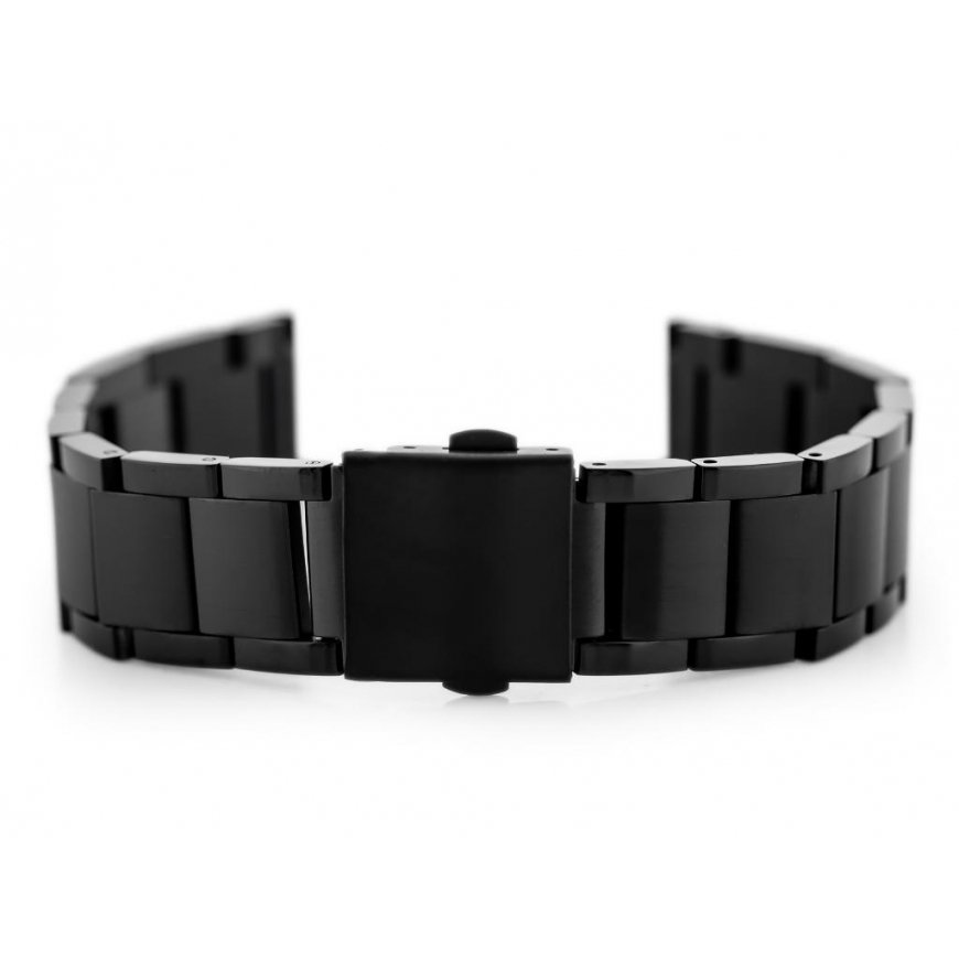 Pacific Model 9 solid bracelet - black 20mm