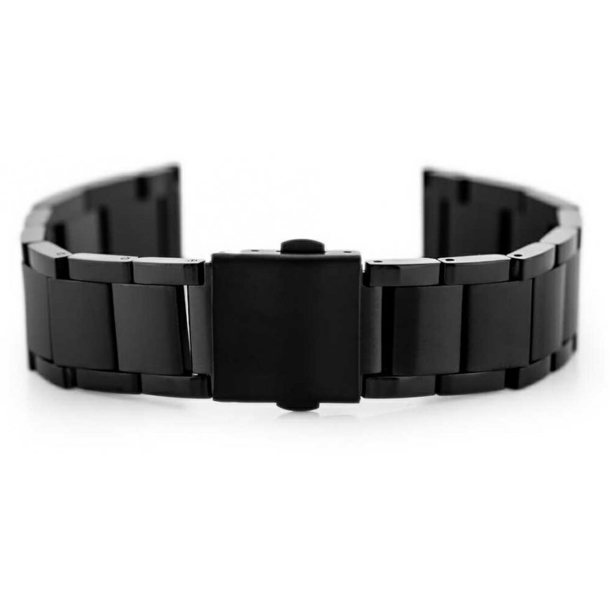 Pacific Model 9 solid bracelet - black 20mm – 3