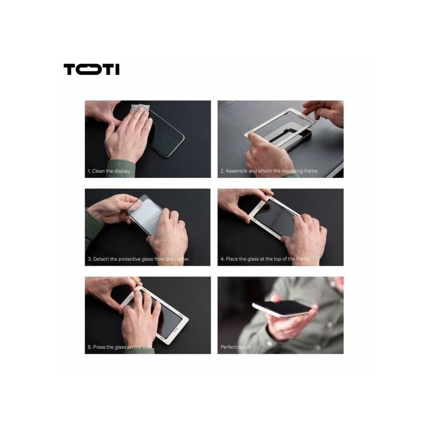 Toti Premium PREMIUM TEMPERED lasinen 3D näytönsuoja koko kansi Samsung Galaxy S24+/S25+:lle – 4