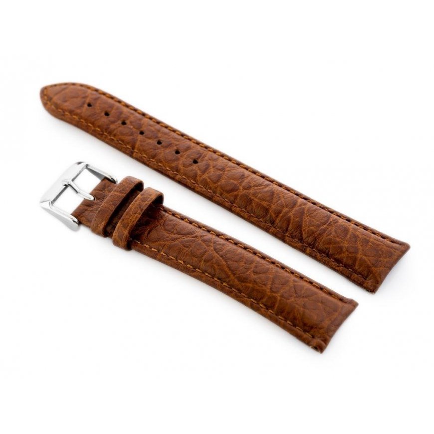 Pacific W05XL ruskea nahkaranneke - 20mm – 2