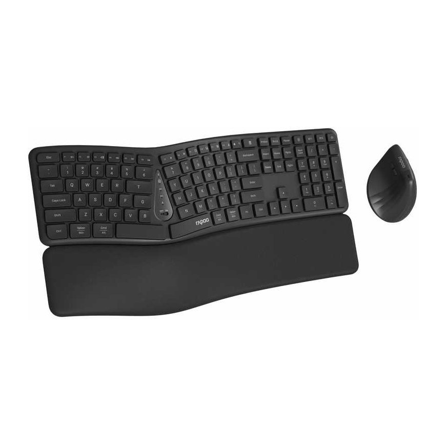 RAPOO Set keyboard and mouse 8810ME, Multi-mode, Bezdrátový set, CZ/SK, Černá – 3