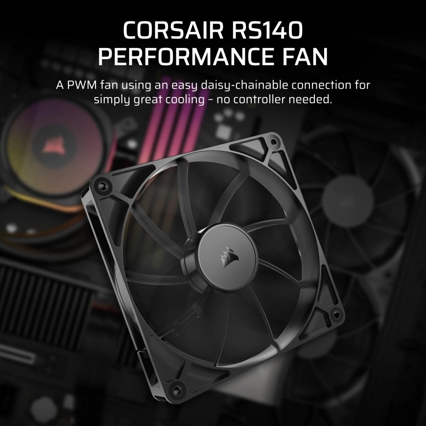 Corsair RS140 Tietokonekotelo Tuuletin 14 cm musta 1 kpl – 5