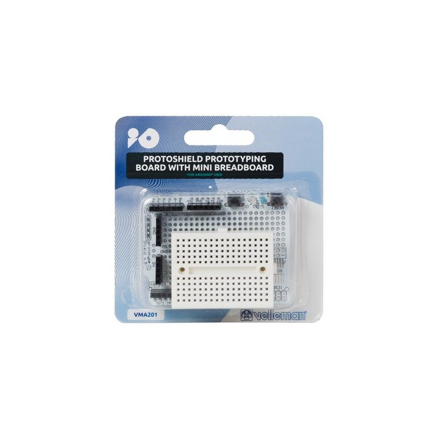 Velleman VMA201 arendusplaadi tarvik Makettplaat (Proto shield) Must, Valge – 4