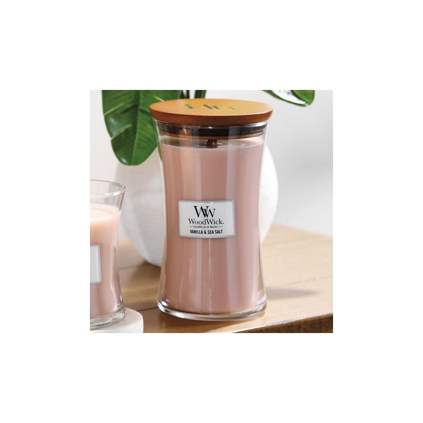 WoodWick 93191 восковая свеча Другое Жасмин, Морская соль, Ваниль Белый 1 шт – 3