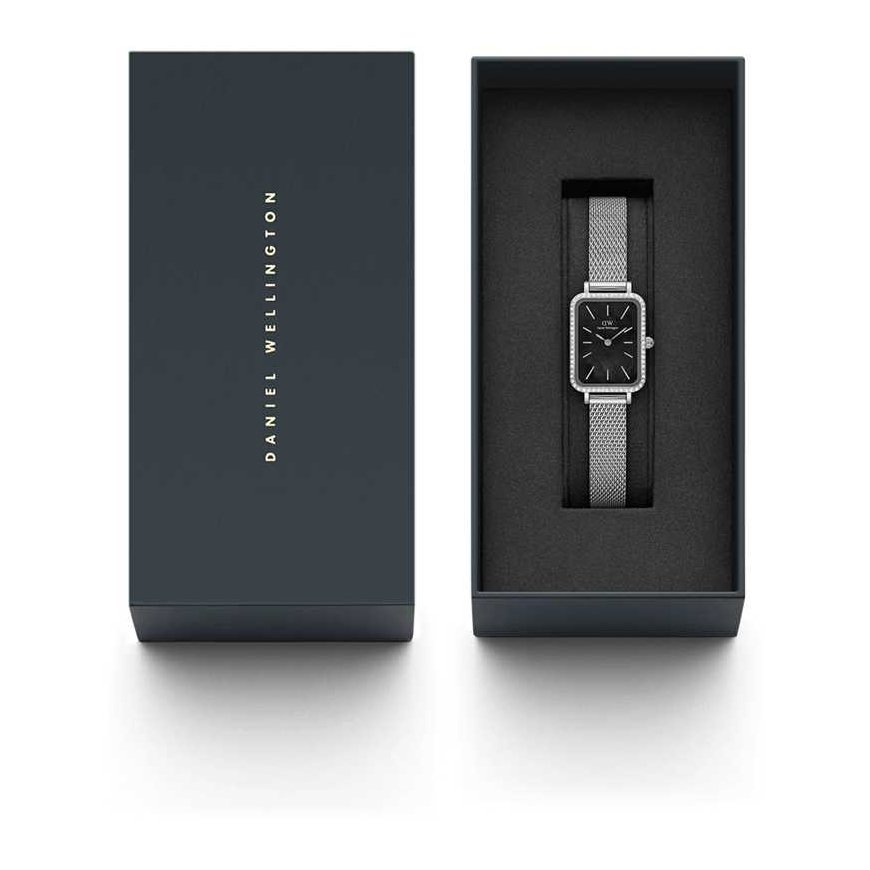 Laikrodis DAMSKI DANIEL WELLINGTON Quadro Sidabrinis Mesh DW00100667 + BOX (zw519k) – 4
