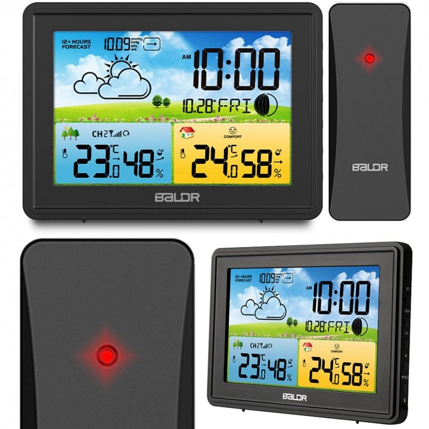 Berdsen Meteorologinė stotis su ekranu BD-908 juoda
