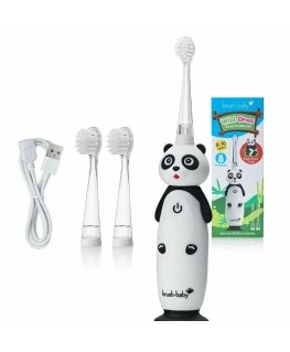 Brush-Baby BRB228 elektrinis dantų šepetėlis Vaikiškas Juoda, Balta