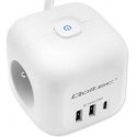 Qoltec Kostka zasilająca przedłużacz 6w1 with podświetlanym wzącznikie | 3x AC | 2x USB | 1x USB-C PD 20W | White | Cable 2 m Qoltec Kostka zasilająca przedłużacz 6w1 with podświetlanym wzącznikie | 3x AC | 2x USB | 1x USB-C PD 20W | White | Cable 2 m