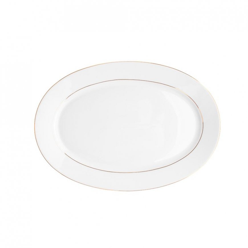 MARIAPAULA CLASSIC GOLD LINE OVAL BOWL 33cm (L02)