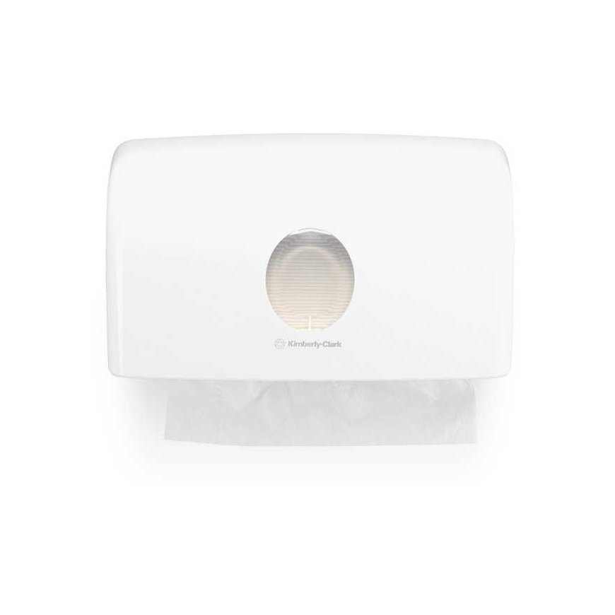 Lorika Folded paper towel dispenser AQUARIUS, white, plastic