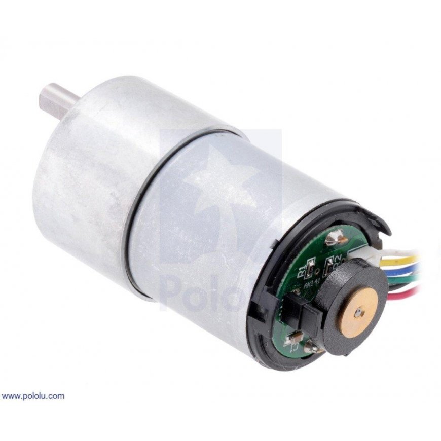 131:1 Gear Motor 37Dx73L 24V 79RPM + CPR 64 Encoder - Pololu 4696 – 5