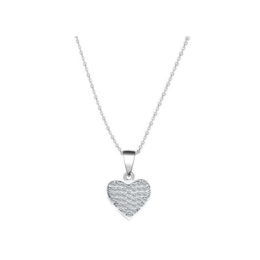 Beneto Silver pendant with heart AGS1131
