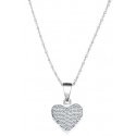 Beneto Silver pendant with heart AGS1131 / 47 Beneto Silver pendant with heart AGS1131 / 47