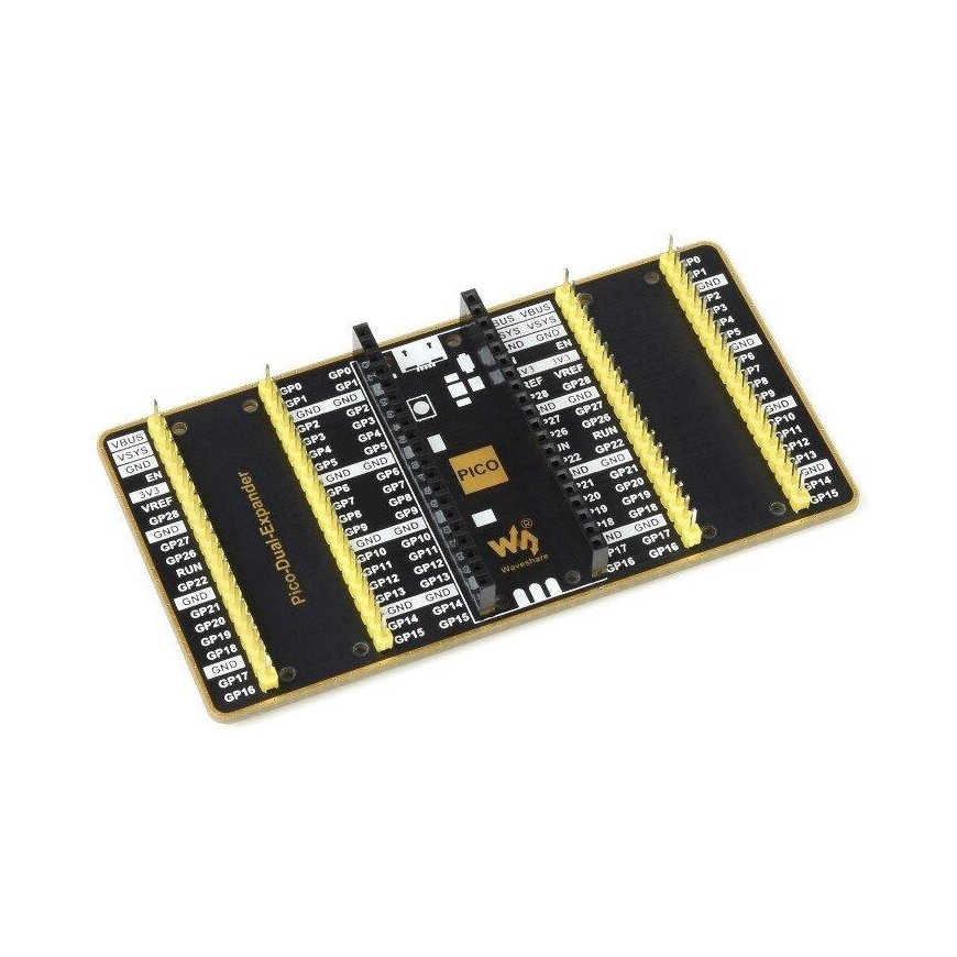 Pico Dual Expander, 2x20 GPIO-nastalaajennus, Raspberry Pi Pico, Waveshare 19343