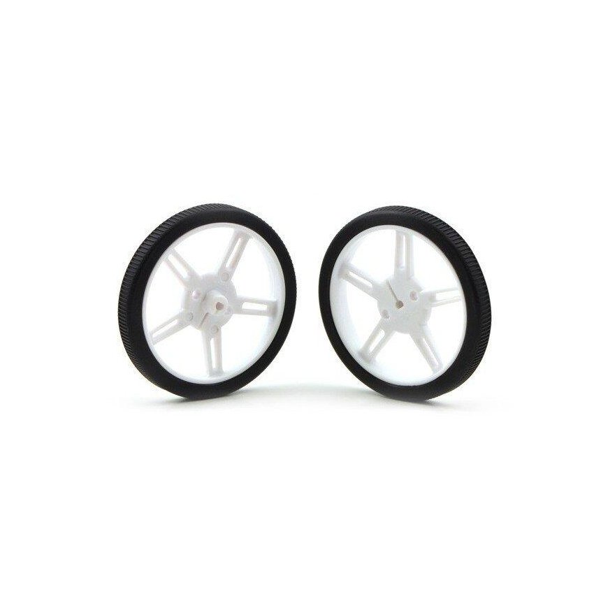 60x8mm wheels, white, Pololu 1424