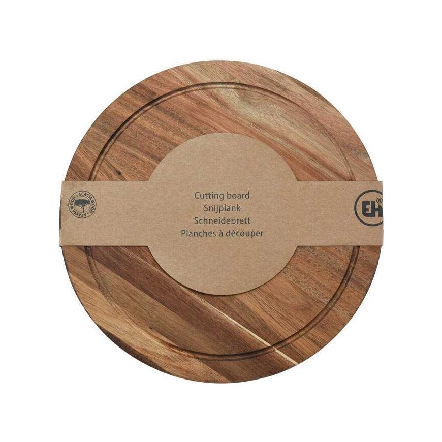 Excellent Houseware Acacia wood cutting board for cheese and cold meat ORION 30 cm