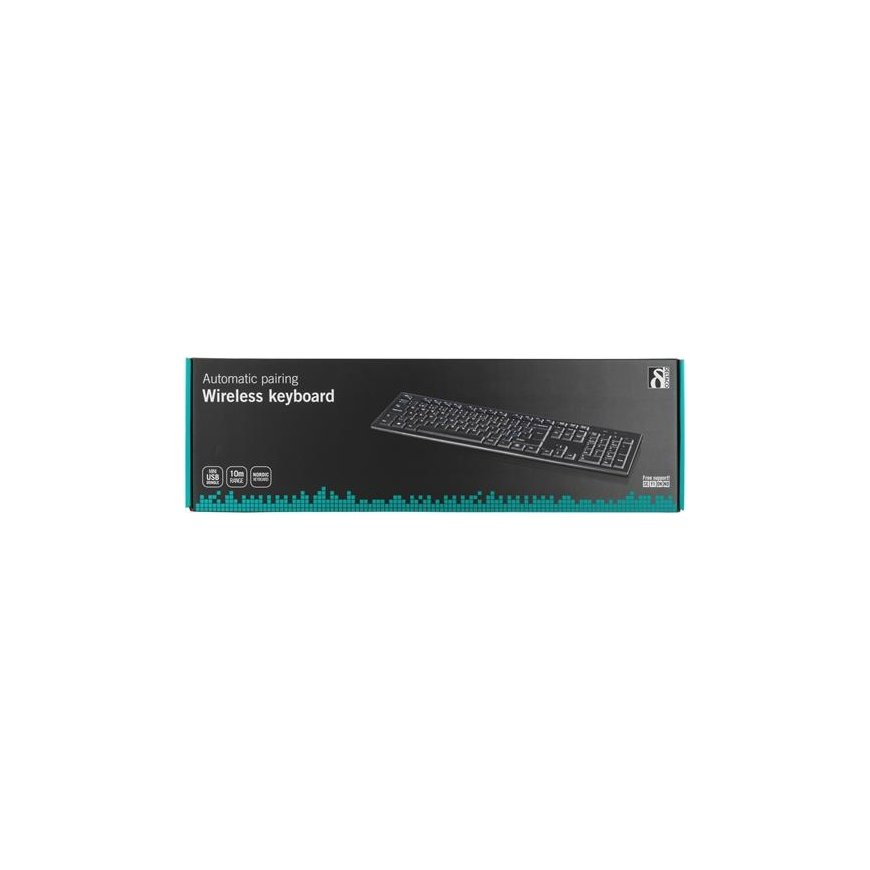 Deltaco TB-122 tastatūra Mājas RF Bezvadu Ziemeļvalstu Melns – 3