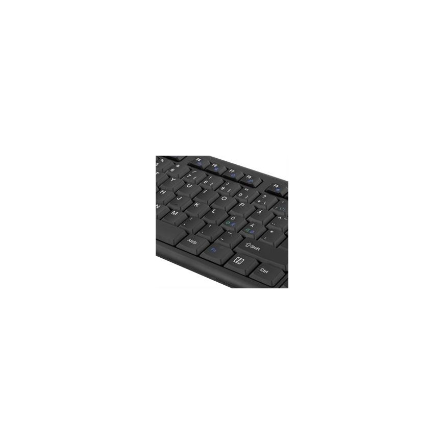 Deltaco TB-122 tastatūra Mājas RF Bezvadu Ziemeļvalstu Melns – 4