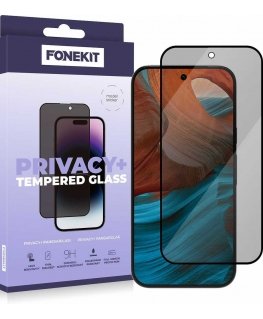 Fonekit Privacy+ täyskansi karkaistu lasi, Google Pixel 9A