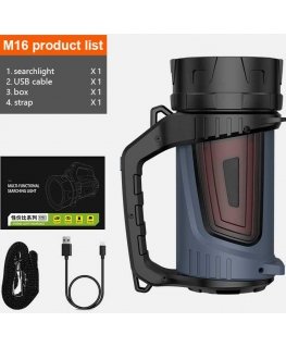Superfire Flashlight with handle M16, 5W 400lm, 3900mAh, up to 340m, with POWERBANK