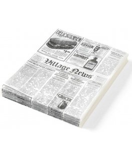 Parchment paper for warm snacks, newspaper print, 250x350mm, 500 pcs. Hendi 678107