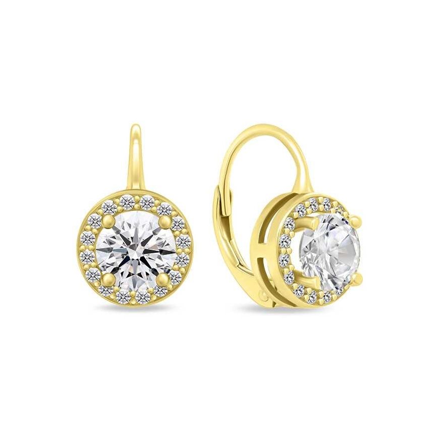 Brilio Silver Brilio Silver Sparkling gold plated earrings with zircons EA913Y