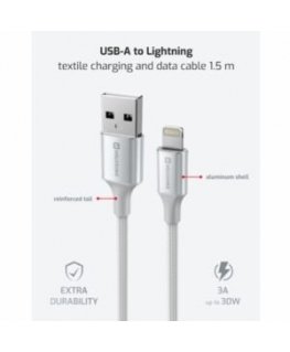 Swissten Textile II USB - Lightning Data and Charging cable 1.5m