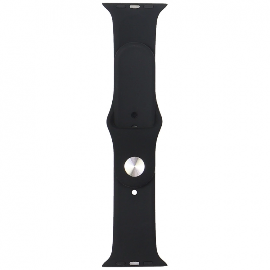 Audi Sport Red Logo Silicone Watch Strap for Apple Watch 44 / 45 / 46 / 49 mm - black – 2
