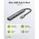 Goobay 74460 keskitin USB 3.2 Gen 1 (3.1 Gen 1) Type-C 5000 Mbit/s Vaaleanharmaa Goobay 74460 keskitin USB 3.2 Gen 1 (3.1 Gen 1) Type-C 5000 Mbit/s Vaaleanharmaa