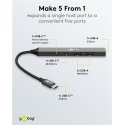 Goobay 74460 хаб-разветвитель USB 3.2 Gen 1 (3.1 Gen 1) Type-C 5000 Мбит/с Светло-серый Goobay 74460 хаб-разветвитель USB 3.2 Gen 1 (3.1 Gen 1) Type-C 5000 Мбит/с Светло-серый
