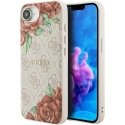 Case Guess 4G Flowers Print MagSafe for iPhone 16e pink