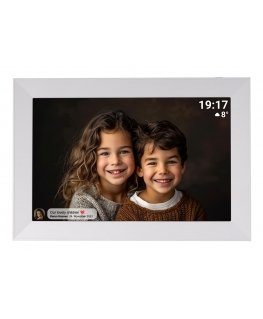 Denver PFF-1012 digital photo frame White 25.6 cm (10.1") Touchscreen Wi-Fi