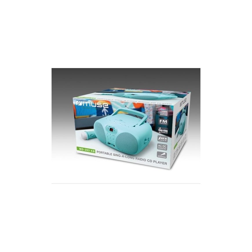 Muse MD-203 KB nešiojamoji stereo sistema Analoginis FM Mėlyna – 3