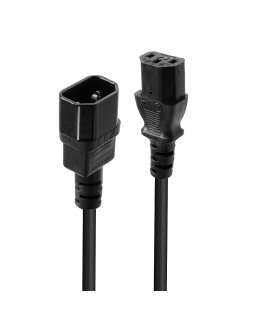 Lindy 30321 toitekaabel Must 1 m C14 pistikut C13 pistikut
