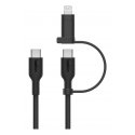 Belkin BoostCharge Pro USB-kaapeli USB 2.0 1,5 m USB C USB C/Lightning musta Belkin BoostCharge Pro USB-kaapeli USB 2.0 1,5 m USB C USB C/Lightning musta