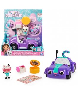 Gabby's Dollhouse , Carlita Toy Car with Pandy Paws Collectible Figure and 2 Accessories, Kids Toys for Ages 3 and up