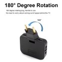 CP EU3 Perfect Travel Slim 180 degree Euro Power Socket expander CP EU3 Perfect Travel Slim 180 degree Euro Power Socket expander
